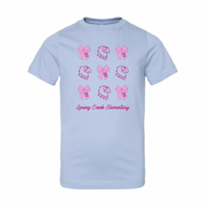 Girls Eagles & Bows - Comfort Colors Youth Tee
